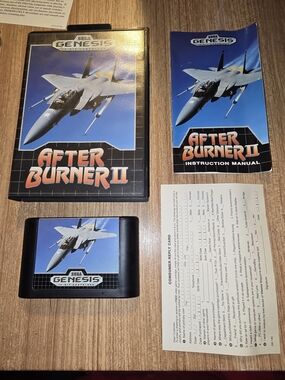 After Burner II/2 (Sega Genesis, 1990)  W/ Manual and registration
